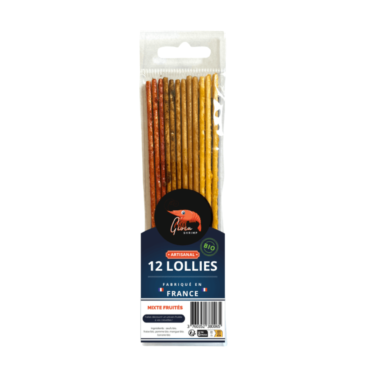 Gioia Shrimp Lollies Mixed Fruity 12pk