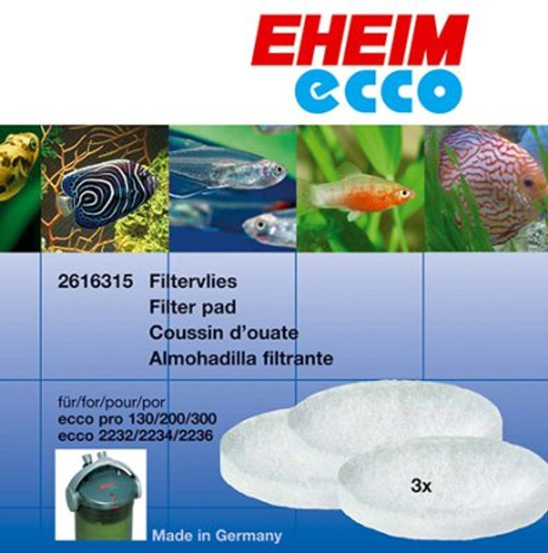 EHEIM FILTERMATTE HVIT 3ST ECCO PRO/ ECCO/ECCO COMFORT
