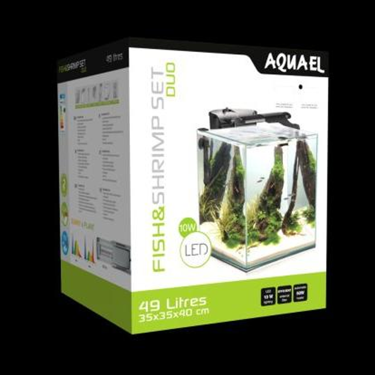 Aquael Shrimpset Duo 49liter Sort