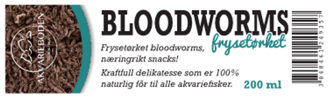 Hovedbilde Frysetørket Bloodworms - 200ml 
